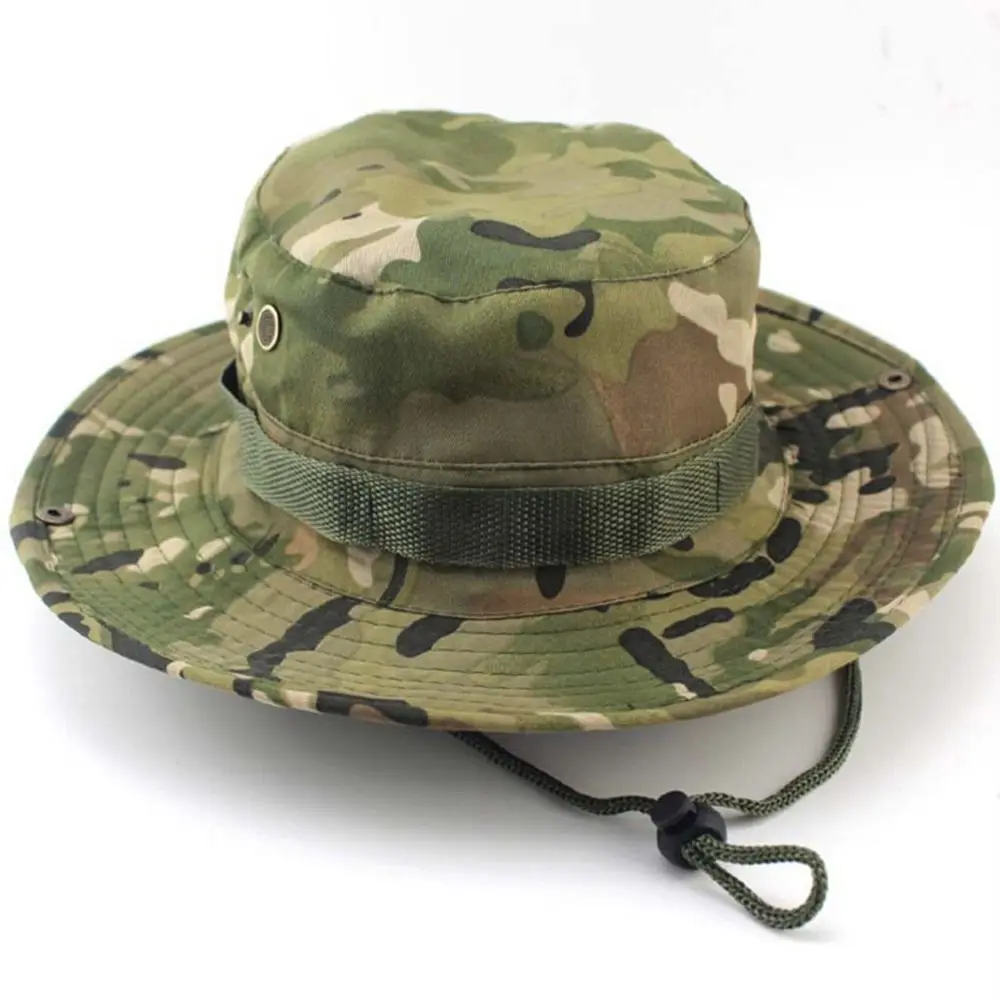 Панама унисекс в стиле милитари модная камуфляжная шляпа с широкими полями для
