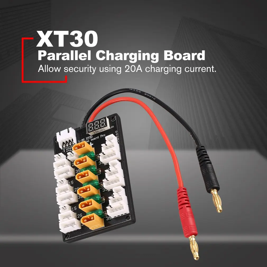 

6 Packs XT30 1S-3S Plug Lipo Battery Parallel Charging Board for RC IMAX B6 Charger Car Drone Balance Charge Part for RC Model