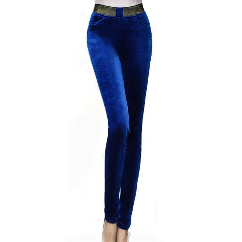 

M-4XL Plus Size East Knitting Gold Velvet Leggings Bright Wire Leggings Tie-dye Women Casual Leggings BG176