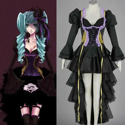 Алиса в Musicland Косплей женское костюмное платье Hatsune Miku Dragon Crowed Garden Goethe Wind наряд |