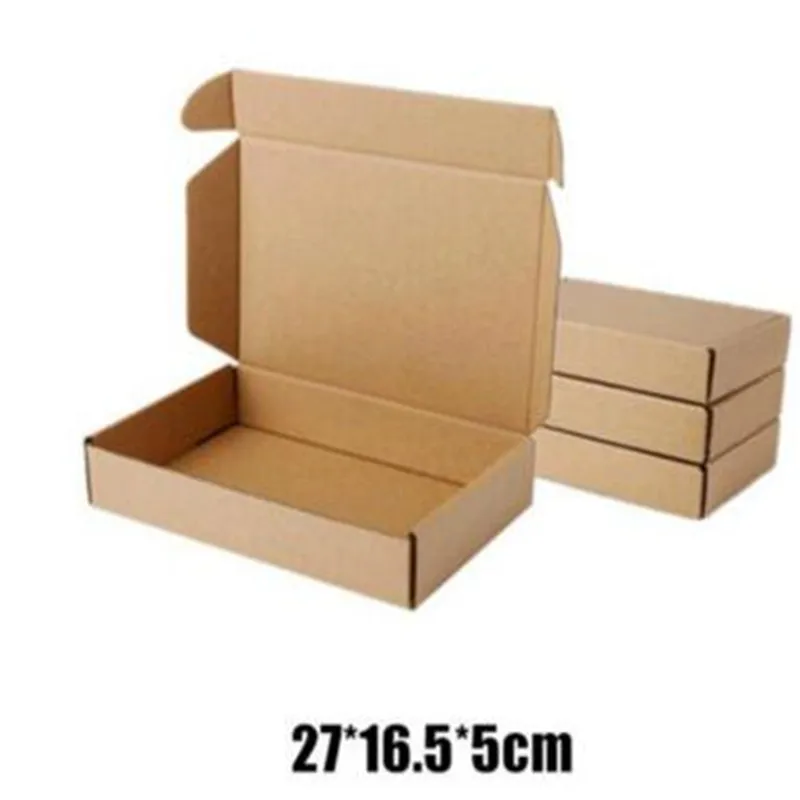 

Wholesale 10pcs/lot 27*16.5*5cm Brown Kraft Gift Packing Boxes Soap Packaging Storage Item Package Mailing Box