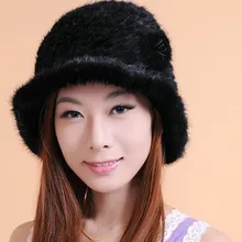 Натуральный мех норки Женская утолщенная шапка зимние вязаные шапки женские зимние меховые шапки с формальным платьем CP025