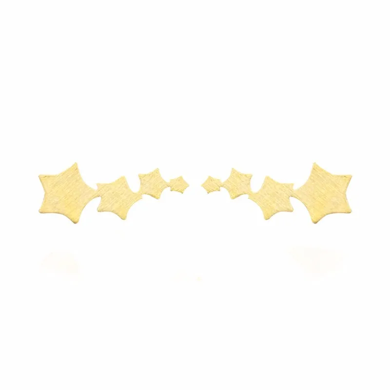 

Creative Universe Space Star Stud Shaped Earrings For Women Female Stainless Steel Five-Pointed Pentagram Ear Statement Jewelry