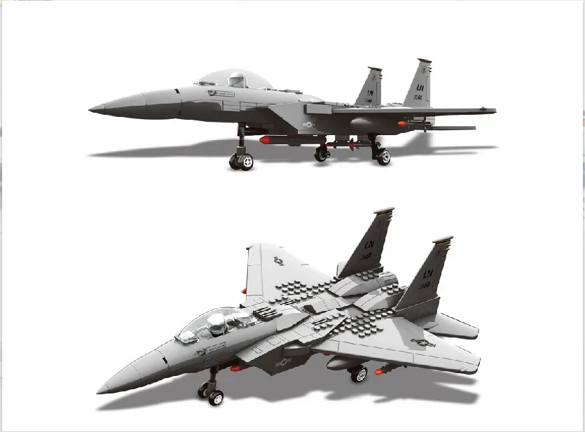 Military font b Toy b font Fighter Modern Warfare F 15 Eagle Fighter Shipboard Fighter 1