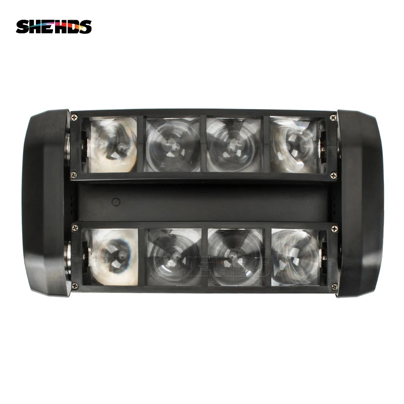 Cena SHEHDS szybka wysyłka RGBW Mini LED pająk światło wiązki LED 8x6W Bar wiązka ruchoma głowica pająk świetlny LED RGBW dla Disco DJ