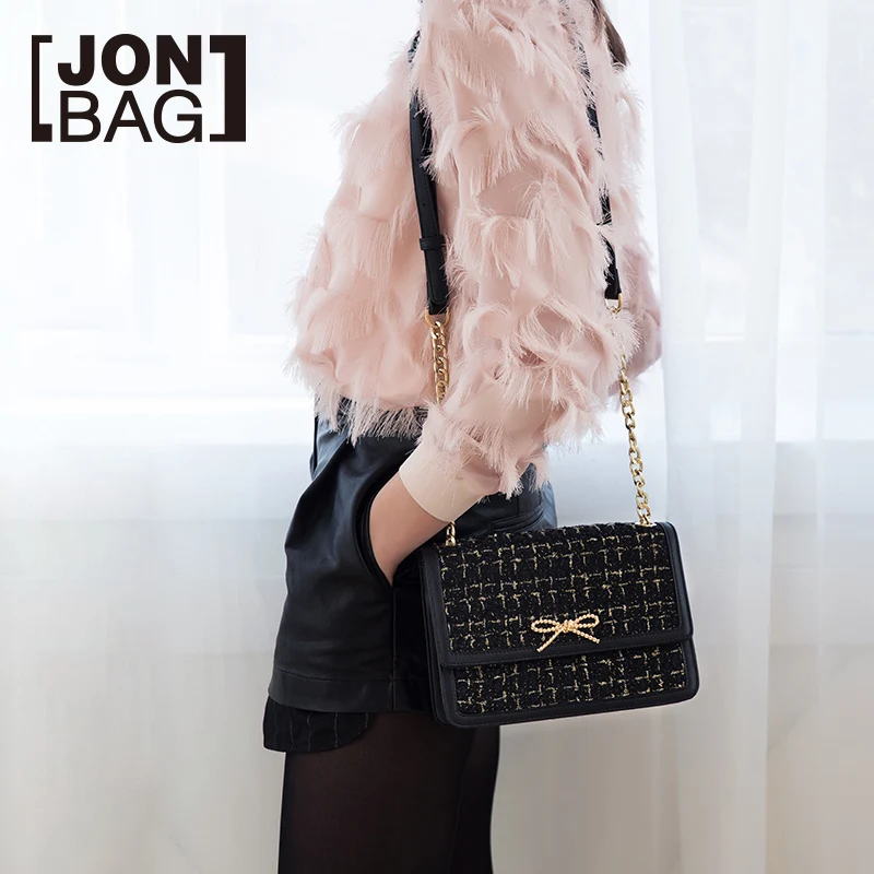 JONBAG простые знаменитости маленькая черная сумка новая Корейская версия