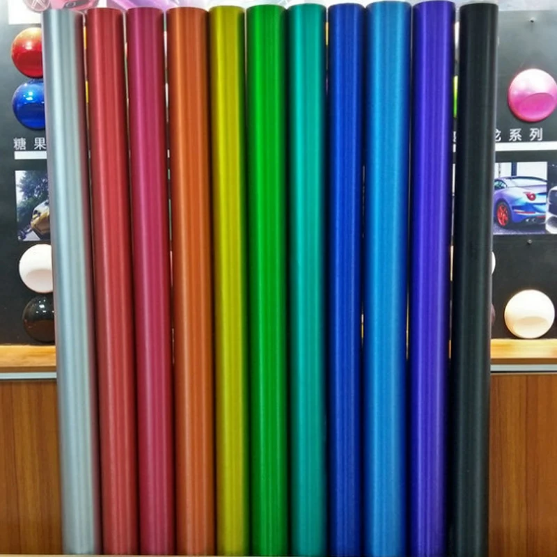 Brushed Metallic Chrome Vinyl Film Wrap-12
