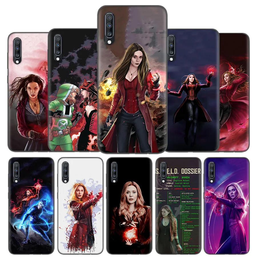 

Silicone Case Cover For Samsung Galaxy A50 A80 A70 A40 A30 A20 A20e A10 A9 A8 A7 A6 Plus 2018 Note 10 9 8 Scarlet Witch Avengers