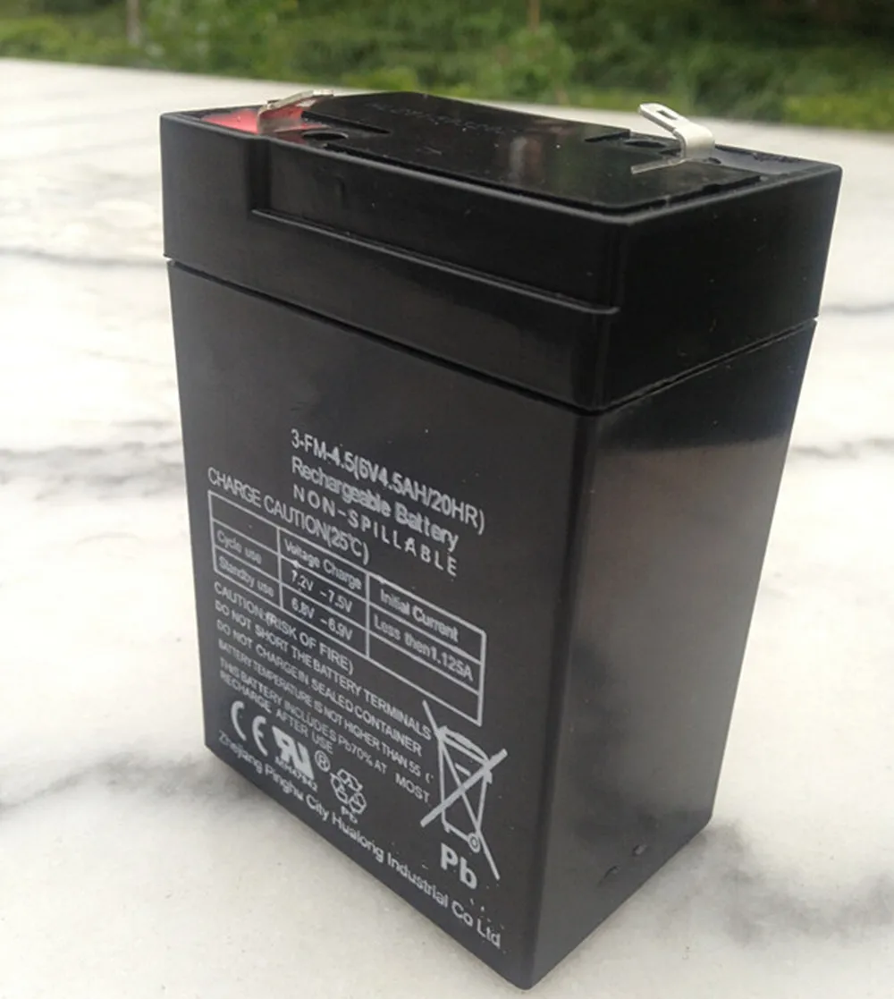 Оптовая продажа батарея 6 В в 4.5AH маленький свинцово-кислотный аккумулятор для хранения батареи Детский Электрический автомобильный