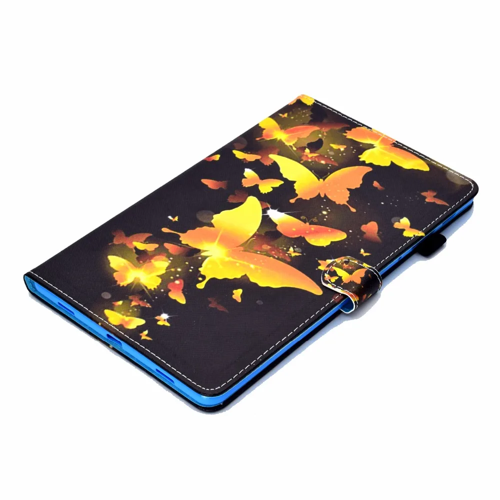 Модный кожаный смарт-чехол с принтом для samsung Galaxy Tab A A2 10,5 T590 T595, SM-T590 чехол, чехол+ держатель для карандашей