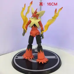 HKXZM аниме Рисунок 16 см принт Пикачу Blaziken SHFiguarts ПВХ фигурку игрушечные лошадки Коллекционная модель подарок