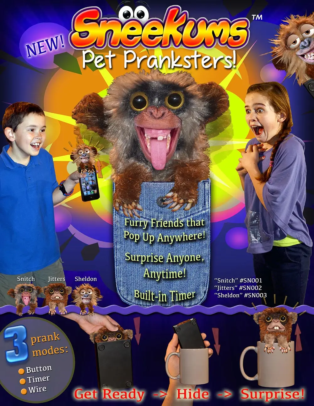 

Interesting Creative Tricky Monkey toys Pet Prankster Prank Monster Monkey Christmas Kids Children Gift Halloween Fools Day