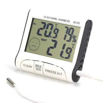 

Hot Digital LCD Outdoor Indoor Weather Thermometer Hygrometer Humidity Meter C/F Temperature Controller Button Battery Household