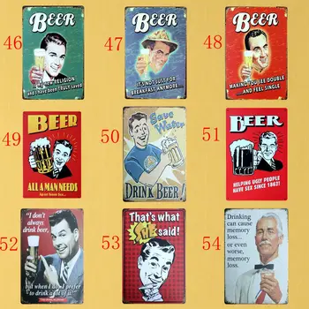 

[ Mike86 ] BEER MAN Tin signs Bar Metal painting Vintage Wall Plaque Craft HP-6 20*30 CM