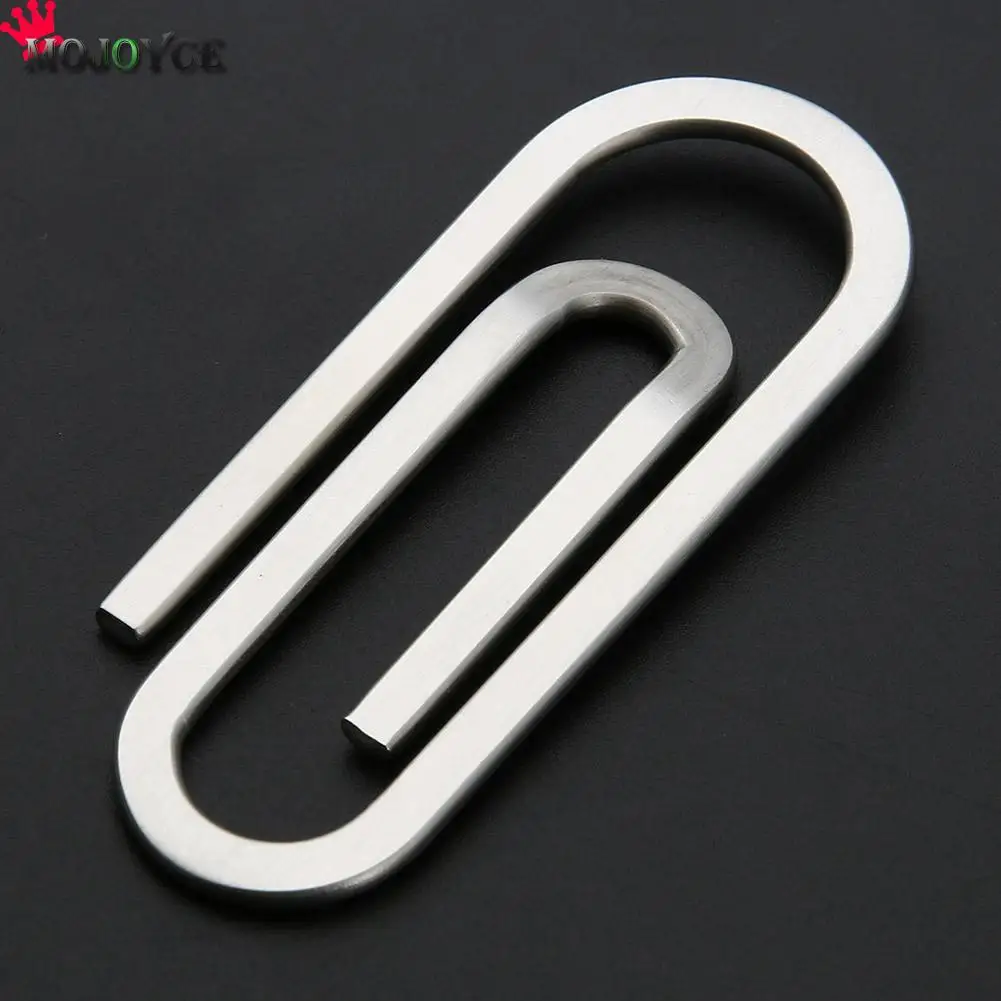 Stainless Steel Money Clips Metal Multi-Function Men Paper Clip Holder Folder Credit Card Portfolio Money Holder Silver Clip