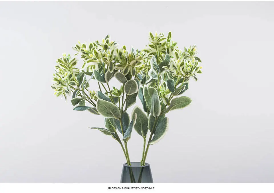 Northyle искусственный Euphorbia Marginata зелени-18," Длина поддельные травы Home Decor Искусственные растения Настенный декор РП