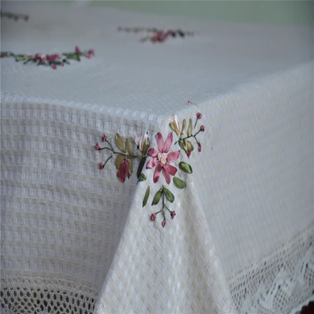 Aliexpress.com: comprar marfil chino hechos a mano bordado mantel ... Decoración comedor Rectangulares