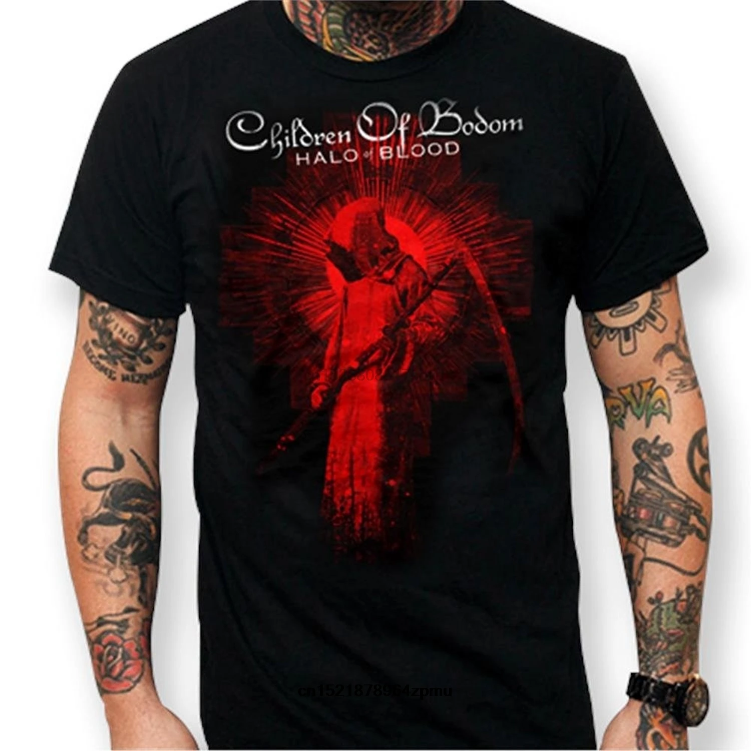 Мужская футболка Children of bodom модная черная Топы Новинка Женская футболка|Футболки|