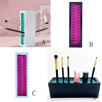 

Storage Box for Makeup Brush green purple space saving Cosmetic Storage Box Desktop Stationery Storage Box for women #627g30