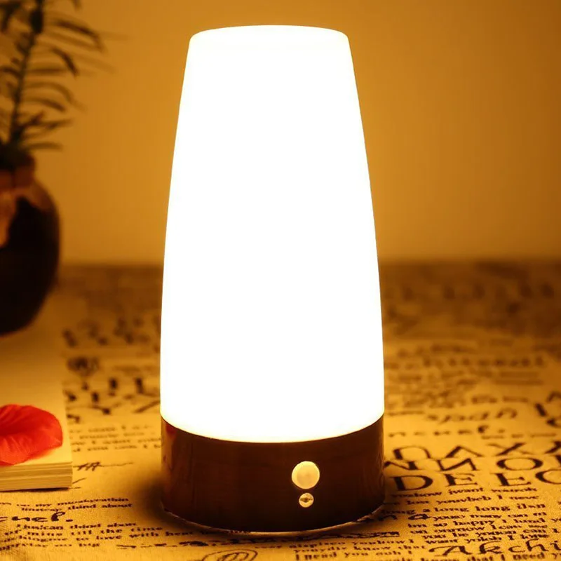 LED Table Lamp with PIR Motion Sensor Battery Operated Motion Sensor