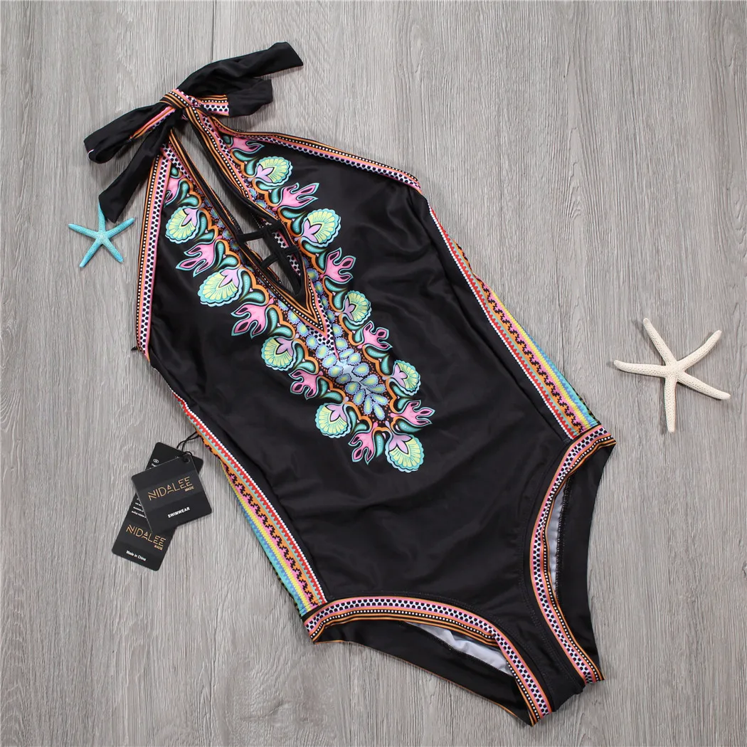 

One Piece Swimsuit Secret Monokini Brazilian Swimsuit Simming Women Vintage Bathing Suits Halter One Piece Swimwear 7203