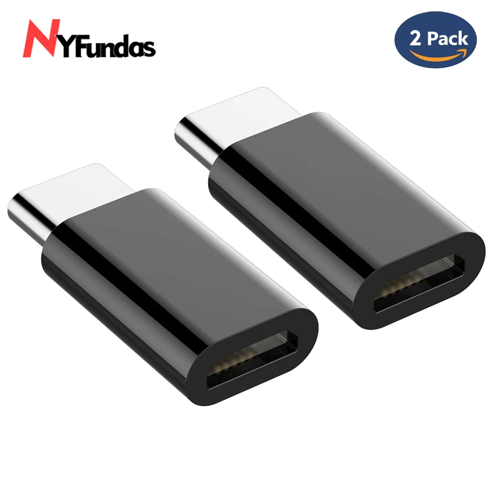 

NYFundas 2PCS Type_c to Micro Usb For Xiaomi Mi Max 3 One Plus 6 Samsung Galaxy S9 A5 2017 S9 plus Huawei P20 Pro Usbc Adapter