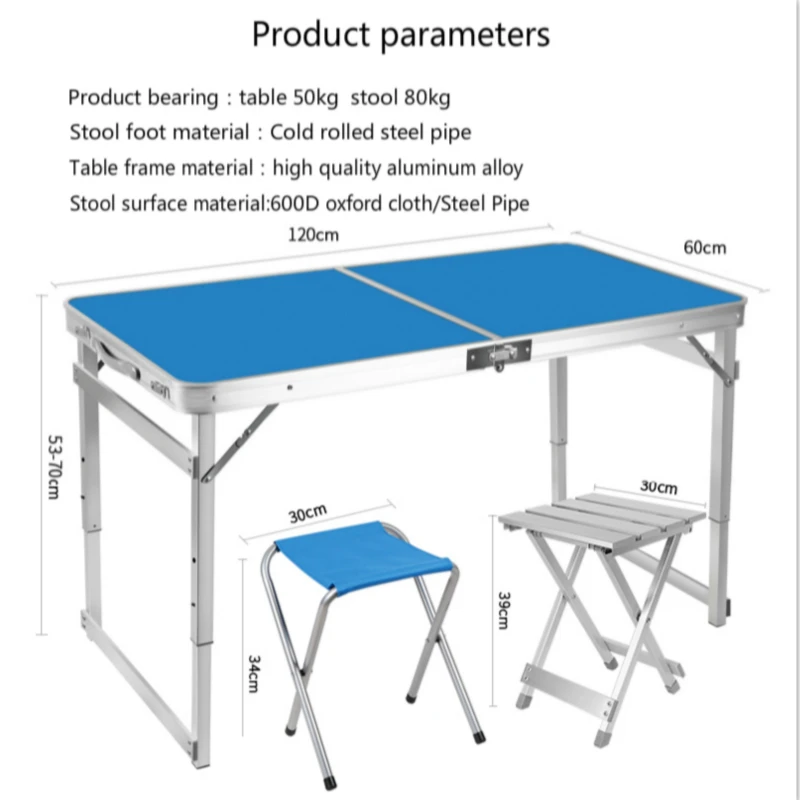 Multifunction Outdoor Foldable Table Lifted Simple Camping Dining Desk with Umbrella Hole Vacation Barbecue Table and Chair Set Multifunction Outdoor Foldable Table Lifted Simple Camping Dining Desk with Umbrella Hole Vacation Barbecue Table and Chair Set