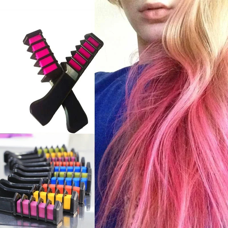 

2017 New Semi Permanent Hair Color Chalk Powder with Comb High Quality Temporary Blue Hair Mascara Multicolor Dye