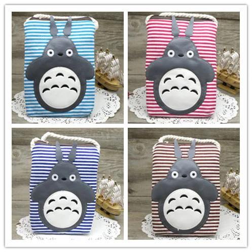 

1X Color Random, 19*13CM Approx. Canvas TOTORO - Neck String Satchel , Pendant Coin BAG Purse Wallet Pouch Case ; Shoulder BAG