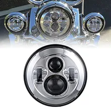 Мотоциклетный налобный фонарь 7 дюймов 40 Вт круглый Harley Светодиодный проекционный фонарь для 2012- Марка Harley FLD, Harley Touring