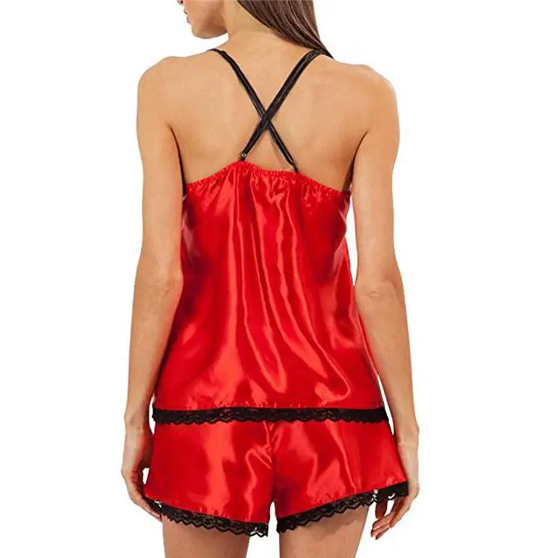 New Women's Satin Sleepwear Women Elegant Ladies Passion Casual Daily Nightwear Sexy Lingerie Babydoll G-string Dress #4F10 (3)