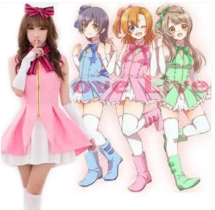 LoveLive Kousaka Honoka Umi Sonoda Minami kotory начало тире горничная униформа косплей костюм Love Live