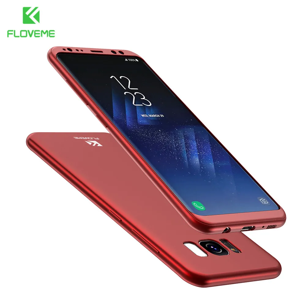 

FLOVEME 360 Degree Full Coverage Hard Phone Case for Samsung Galaxy S7 S6 edge Case for Samsung S8 S8 plus Ultra Slim Cover Capa