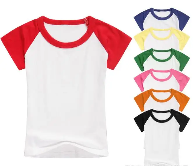 

Wholesale 5pcs/lot Baby T-shirt kids children clothing raglan sleeve plain solid girls tops Tee Shirt 3-7T sylvia 520172341760