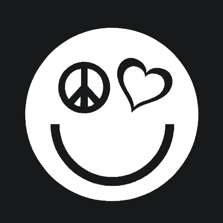 PEACE LOVE HAPPINESS Vinyl Decal Sticker Car Window Wall Laptop Heart Symbol 