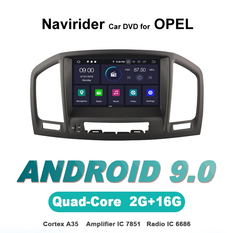 

ELANMEY advanced gps navigation For OPEL INSIGNIA 2008-2011 accessories android 9.0 CAR DVD multimedia radio stereo bluetooth