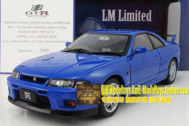 1:18 - Autoart skyline GTR R33 NISSAN skyline Blue Limited Edition