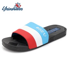 YEINSHAARS/Новинка; брендовые Летние Тапочки для ванной; мужские домашние тапочки; нескользящие тапки-шлепанцы; большой размер 48