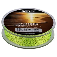 Goture 20LB Fly Line Backing 100M/109Yrd 8 Strands Dacron Braided Line Yellow&Black Double Color Backing Line for Fly Fishing 2