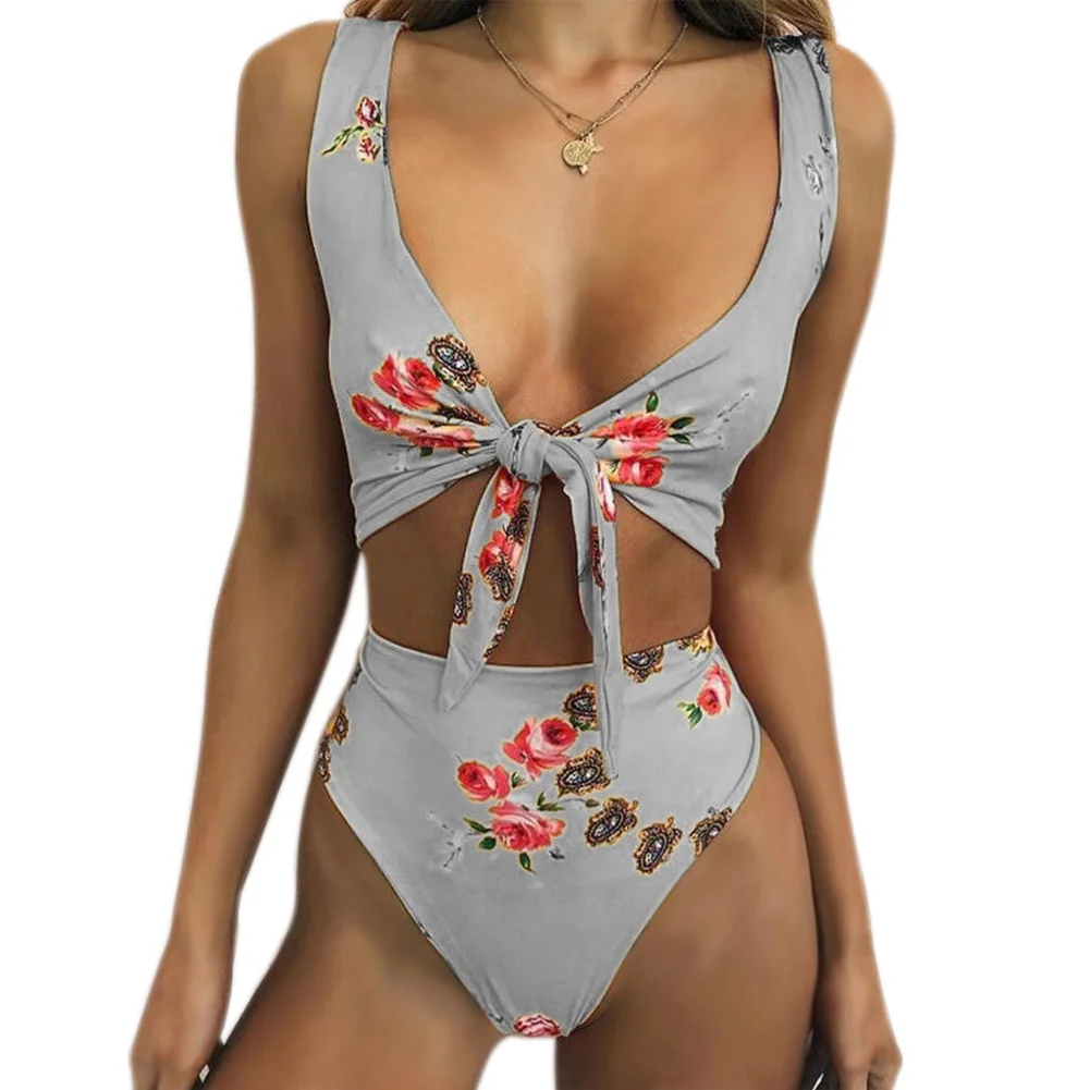 

Floral High Waist Bikini Sexy Women Swimsuit Print Swimwear Brazilian Bikini Set Bathing Suit YS-BUY