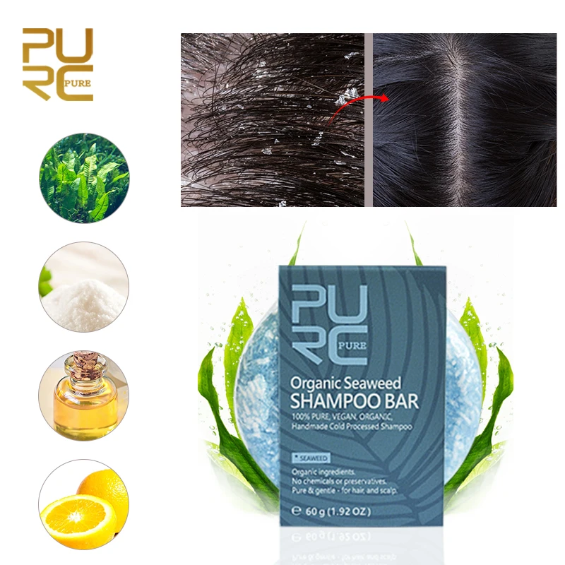 Purc New Arrival Seaweed Shampoo Bar Vegan And Seaweed Handmade