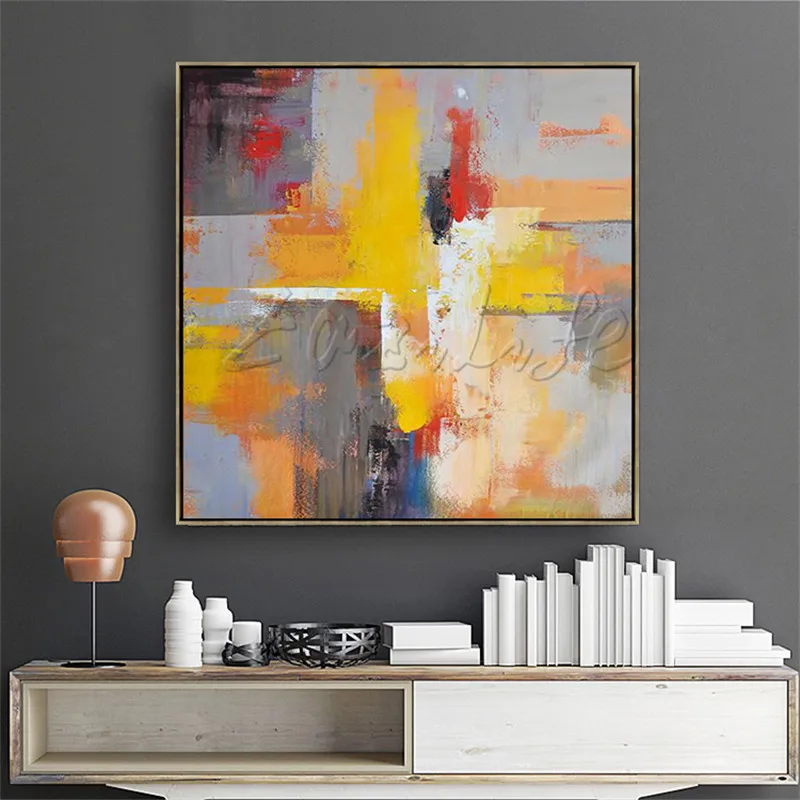 Wall Art pictures Hand painted canvas oil paintings Cheap large modern abstract cuadros Home decor | Дом и сад