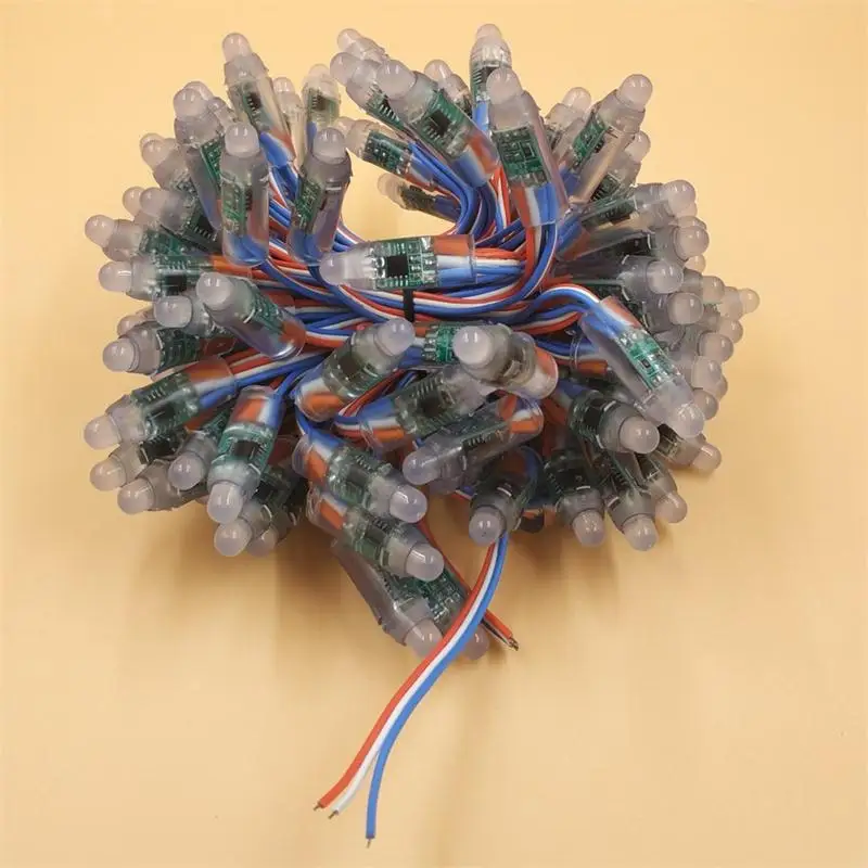 18awg 100 шт/string DC12V Smart WS2811 Bullet led pixel ip68 цветной провод с Голым Проводом/JST/13 5 мм/18