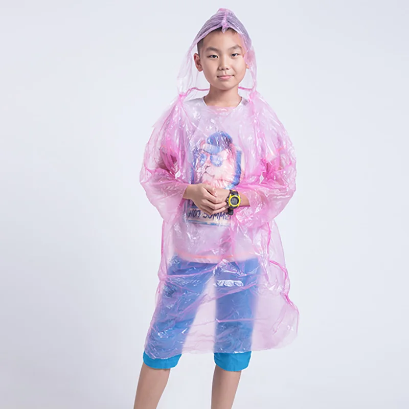 Children Raincoat Hooded Water Resistant Cover for Outdoor Camping Cycling