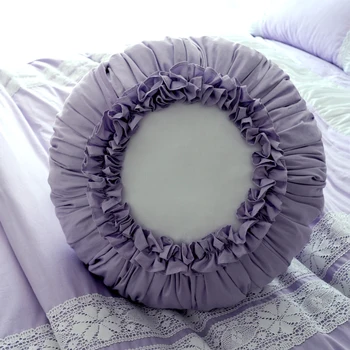 

45x45cm Cotton fabric creative light purple pumpkin pillow cushion flounced throw pillow back cushion lumbar cushion bedroom
