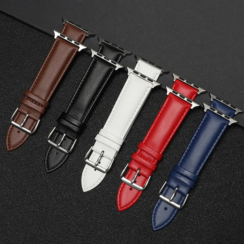 

Straps for Apple Watch 4 3 2 1 Band Leather Strap Correa for Apple Watch 38 mm 44mm 42mm Bands for iWatch