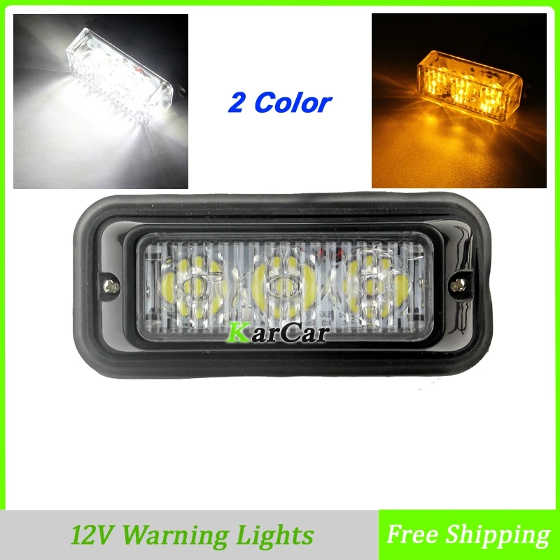 High Bright 3 LED Auto Car Truck Emergency Beacon Lights Hazard Strobe