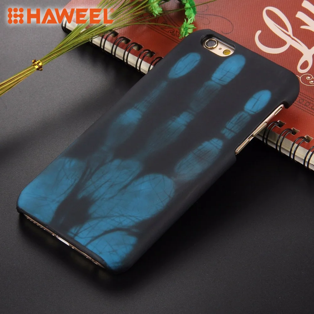 

For on iPhone 6 6s & 6 6s plus & 7 7plus Heat Sensitive Phone Case Silicone Protective Case Back&Red &Brown Cover