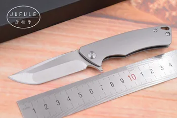 

JUFULE Original design 1812 D2 blade TC4 titanium handle folding bearing outdoor hunting camping pocket EDC tool kitchen knife