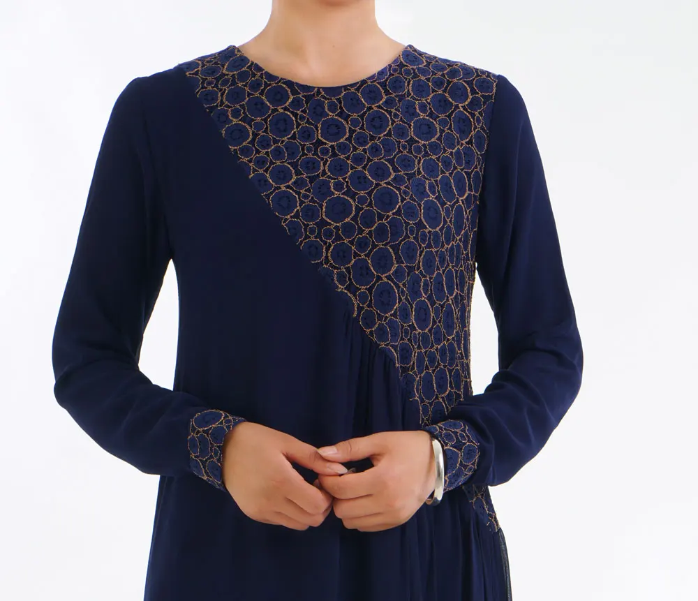 Модное мусульманское кружевное платье Abaya мусульманская одежда для женщин Jilbab